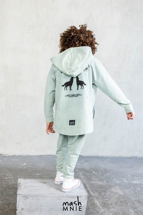 Sweatshirt mit Kapuze WILD WOLF Schwarz                                                 