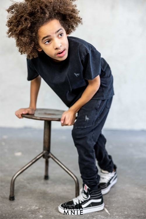 MashMnie T-shirt Vintage Wash Czarny