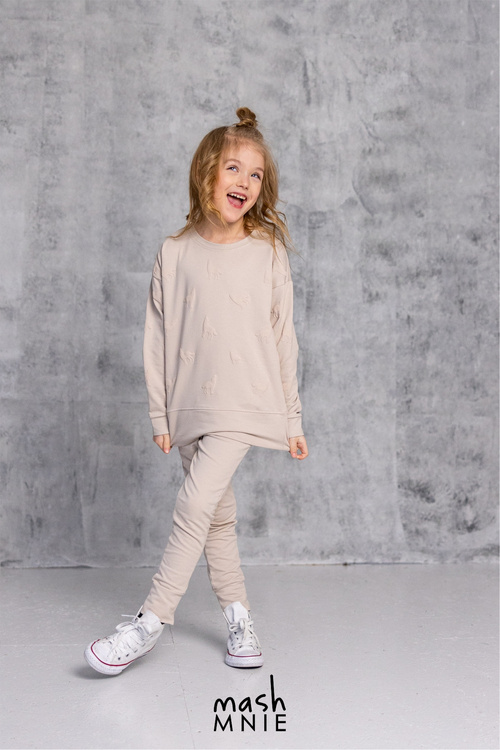 MashMnie Bluza Reglan Puff Beż