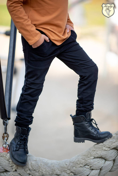 Kids By Voga Black Trousers with Suspenders