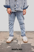 MashMnie Spodnie Jeans Niebieskie