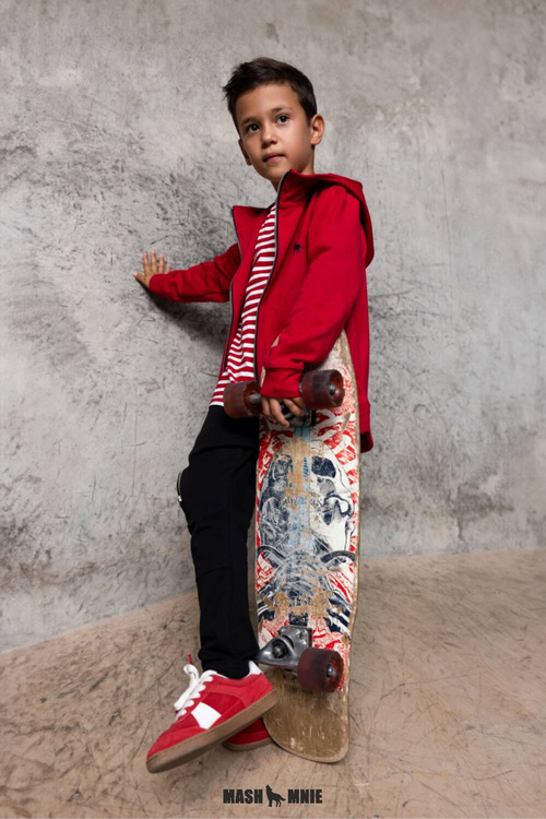 Mashmnie Wild City Bluza z Kapturem Czerwona
