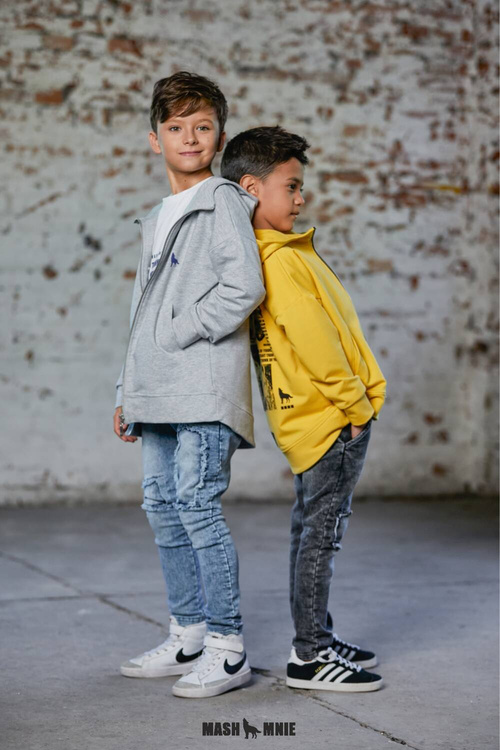 MashMnie Spodnie Jeans Szare