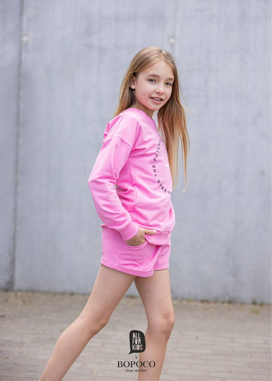 MashMnie Sweatshirt Crop Rosa