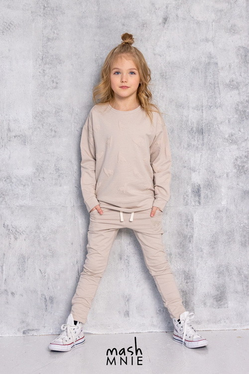 MashMnie Bluza Reglan Puff Beż