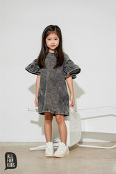 All For Kids Sukienka Jeansowa Szara