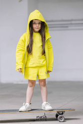 MashMnie Szorty Wolf Neon Żółty