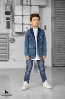 MashMnie Spodnie Jeans Niebieskie