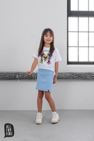All For Kids Crop Top Motylki Biały