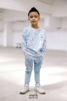 MashMnie Bluza Print Wilk Niebieska