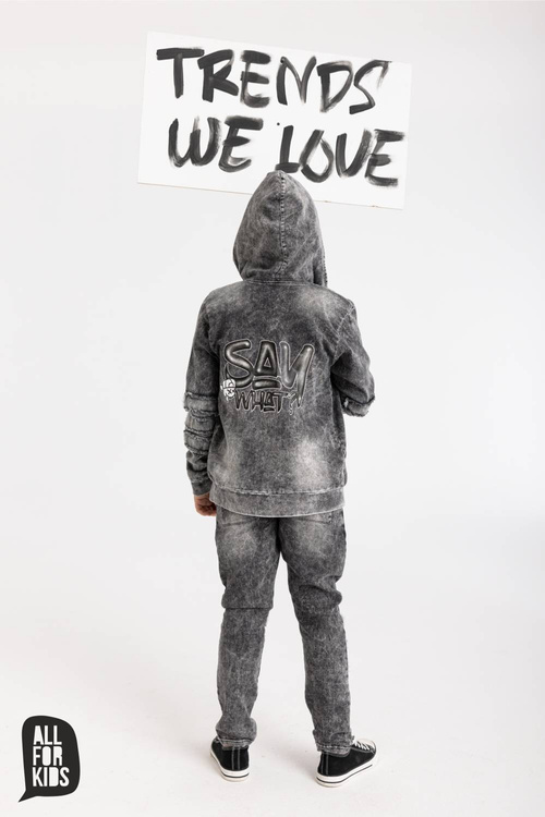 All For Kids Bluza Jeans Grey