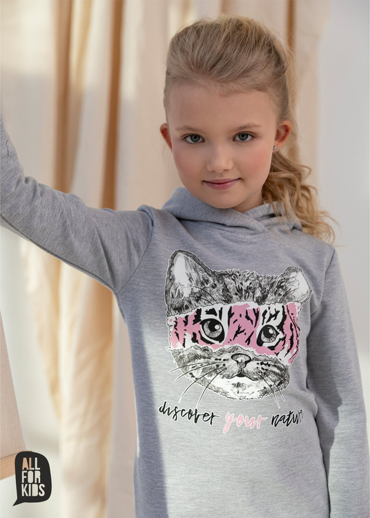 All For Kids Sukienka Kitty Szara                                                                                 