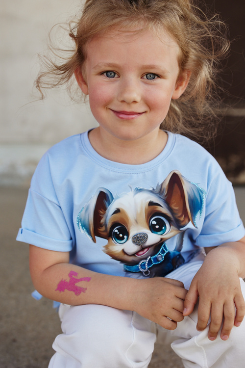 Jeanshose mit Pailletten