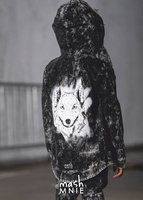 Sweatshirt mit Kapuze WOLF Schwarz 
