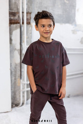 MashMnie T-shirt Logo Brązowy