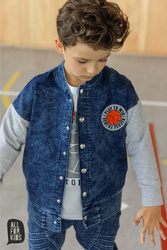 AllForKids Jeansowa Bomberka Niebieska