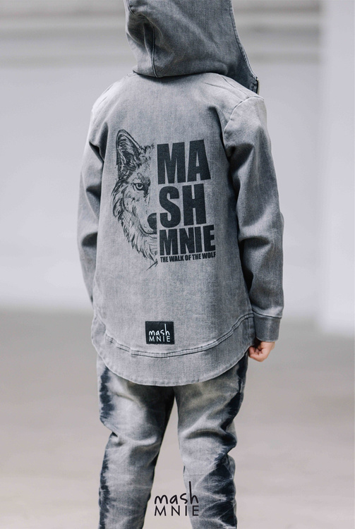 Sweatshirt mit Kapuze WILD WOLF Schwarz                                                 
