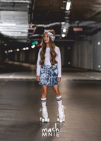 MashMnie Skirt Jeans Acid Wash Blue