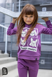 All For Kids Bluza Buldogi Fiolet