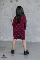 MashMnie Sukienka Print Bordo