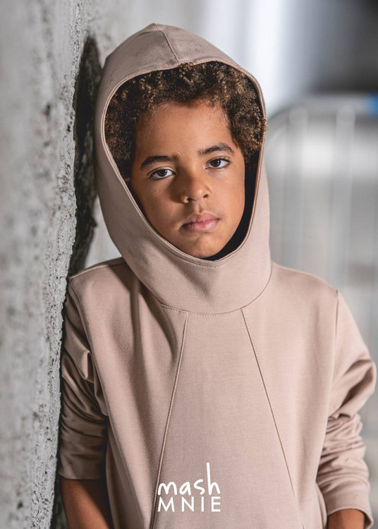 Känguru-Sweatshirt Beige 