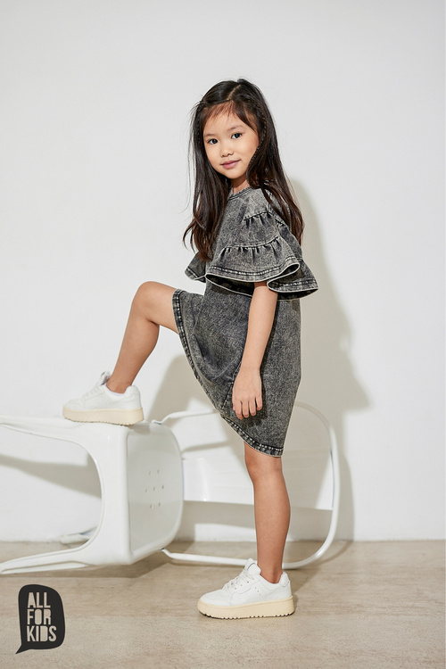 All For Kids Sukienka Jeansowa Szara