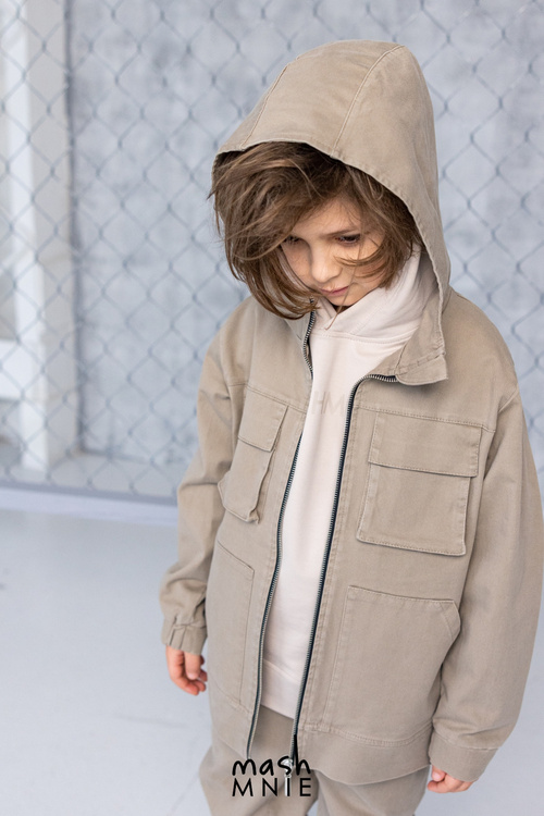 MashMnie Bomber Sweatshirt Beige                                                          