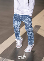 MashMnie Hose Acid Wash Blau 