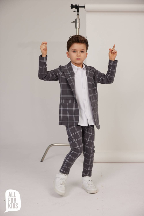 All For Kids Business-Hose Kariert