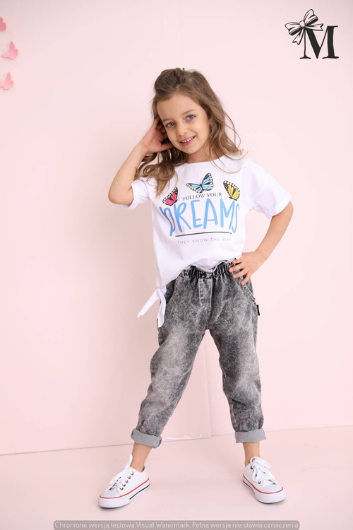 Jeanshose mit Pailletten