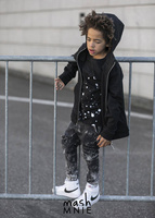 Sweatshirt mit Kapuze WILD WOLF Schwarz                                                 