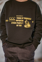 MashMnie Wild City Bluza Brązowa