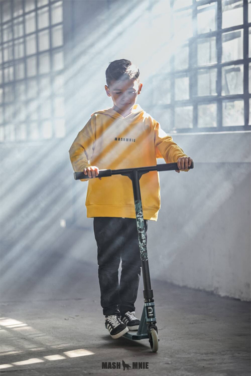 MashMnie Wild City Bluza z Kapturem Żółta