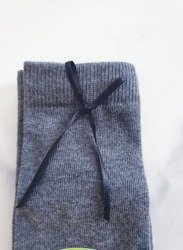 Podkolanówki z Kokardką Szare