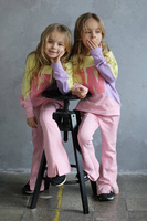 Qba Spodnie Różowe Dzwony