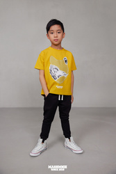 MashMnie Wild City T-shirt Wolf Żółty