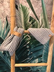 MiMi Czapka z Kominem Szary Wełna