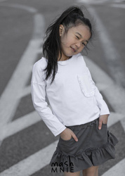 MashMnie Bluzka Kieszonka Biel