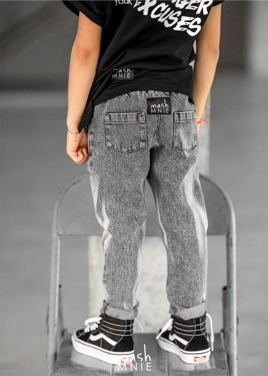 MashMnie Spodnie Boyfriend Grey