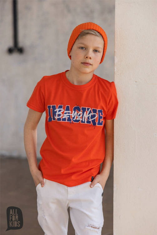 All For Kids T-shirt z Nadrukiem Orange