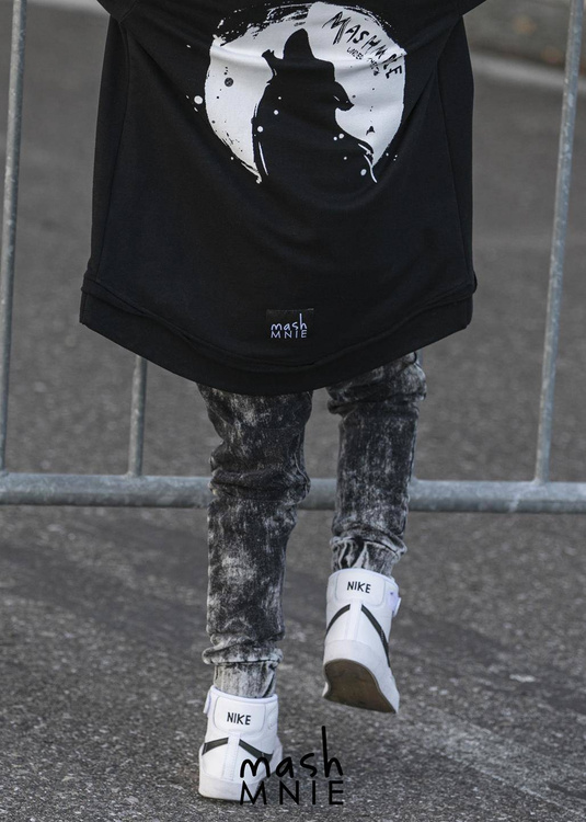 Sweatshirt mit Kapuze WILD WOLF Schwarz                                                 