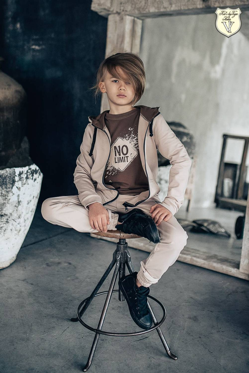 Kids By Voga Beige HEJ Sweatshirt