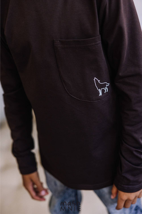 MashMnie Bluzka Longsleeve Brąz