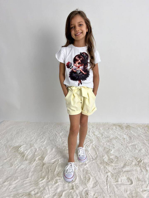 MałaMi T-shirt z Aplikacją Biały