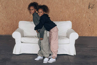 Hose kariert mit rotem Band