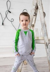 All For Kids Bluza Szaro Zielona