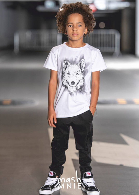 MashMnie Wolf T-shirt White