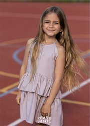 MashMnie Sukienka Falbanki Róż