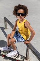 Shorts mit Tasche Blau