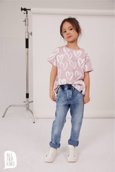 All For Kids T-shirt Serduszka Różowy